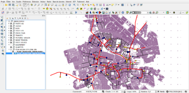SIG du cadastre et des réseaux électriques